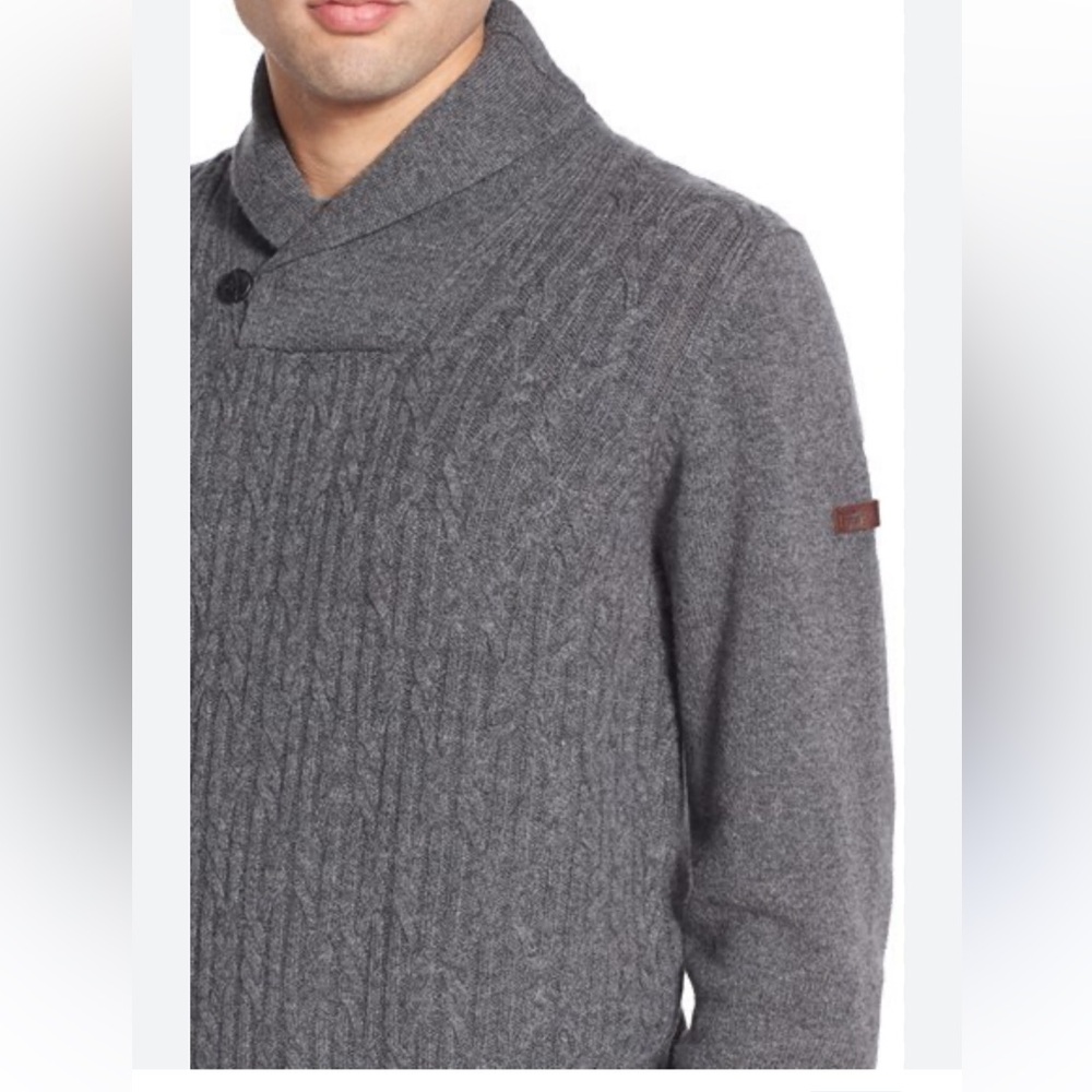 Ben Sherman Gray Cable Knit Sweater